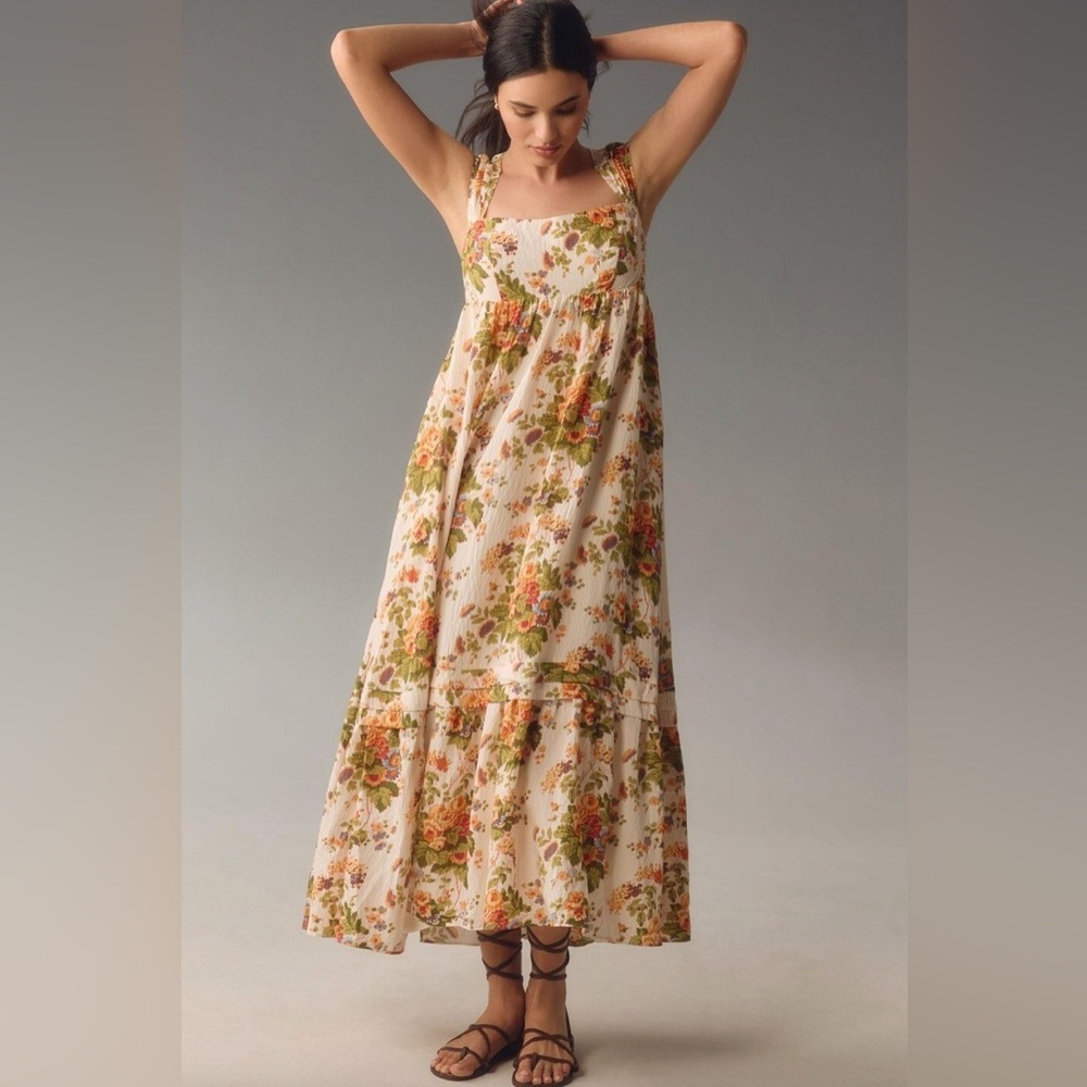 Anthropologie Sleeveless Square-Neck Maxi Dress XXSP